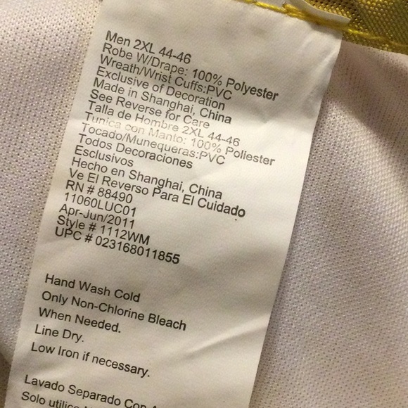 Men’s Caesar costume size 2X - Picture 7 of 8